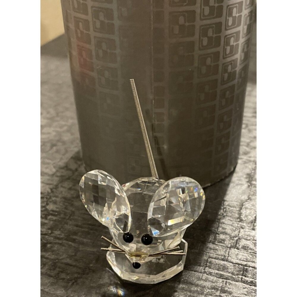 Swarovski Crystal Mouse Spring Tail‎ 7631 Figurine Austria With Box